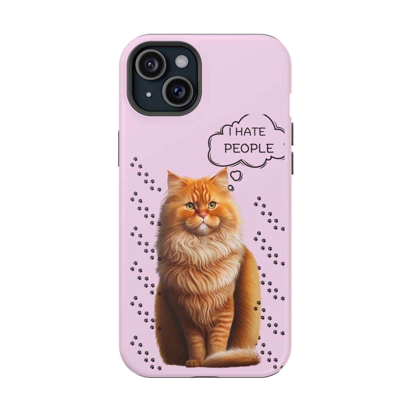 Grumpy Cat "I Hate People" Magnetic Tough iPhone Case – Stylish and Durable Protection