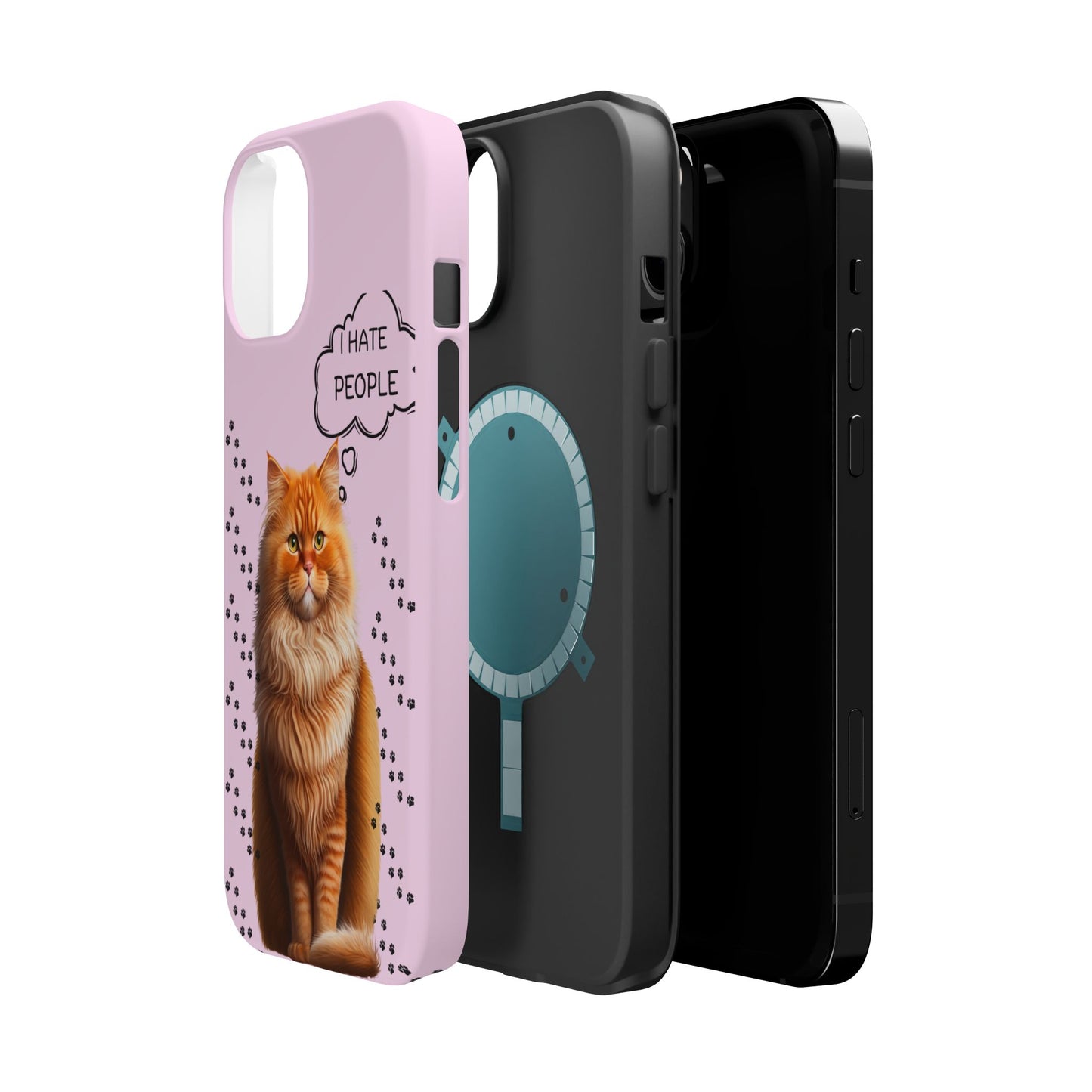 Grumpy Cat "I Hate People" Magnetic Tough iPhone Case – Stylish and Durable Protection