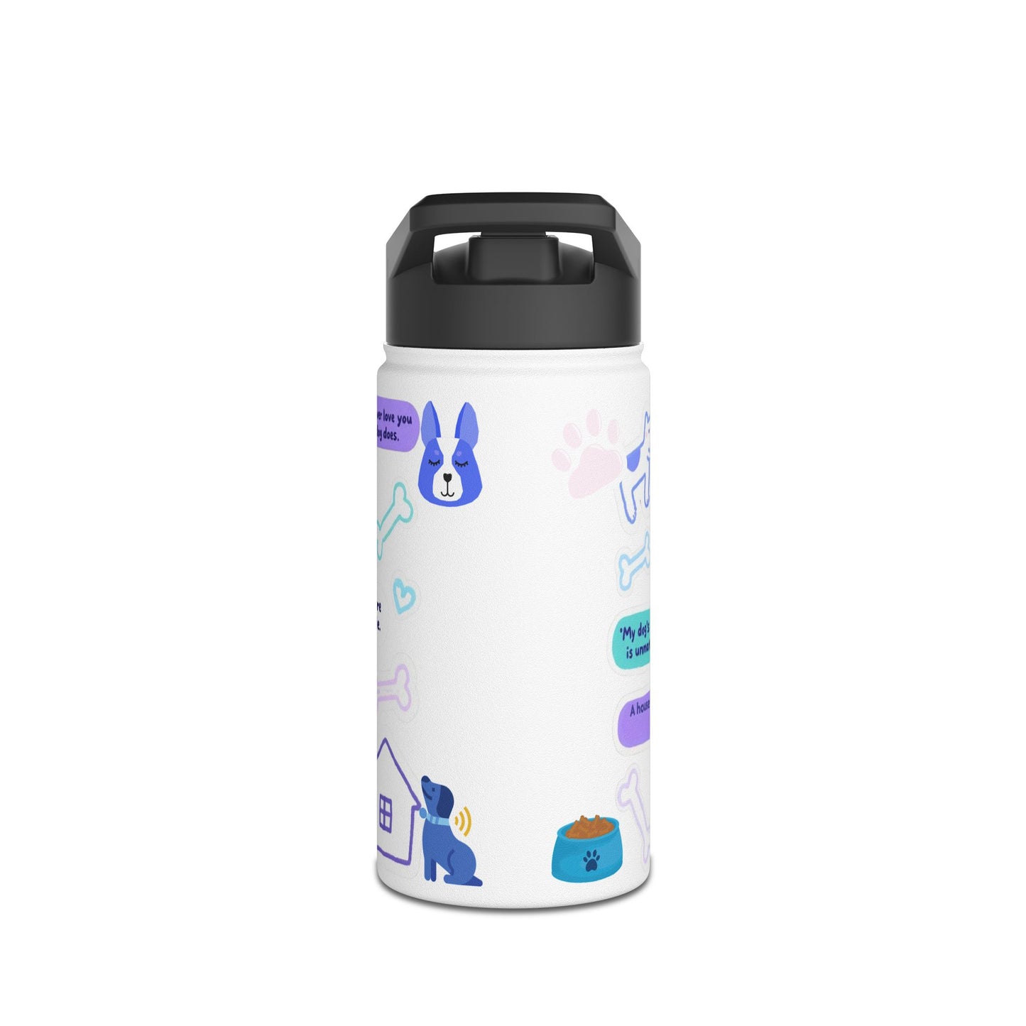 Loyal Hearts, Cool Hues Design - Stainless Steel Water Bottle