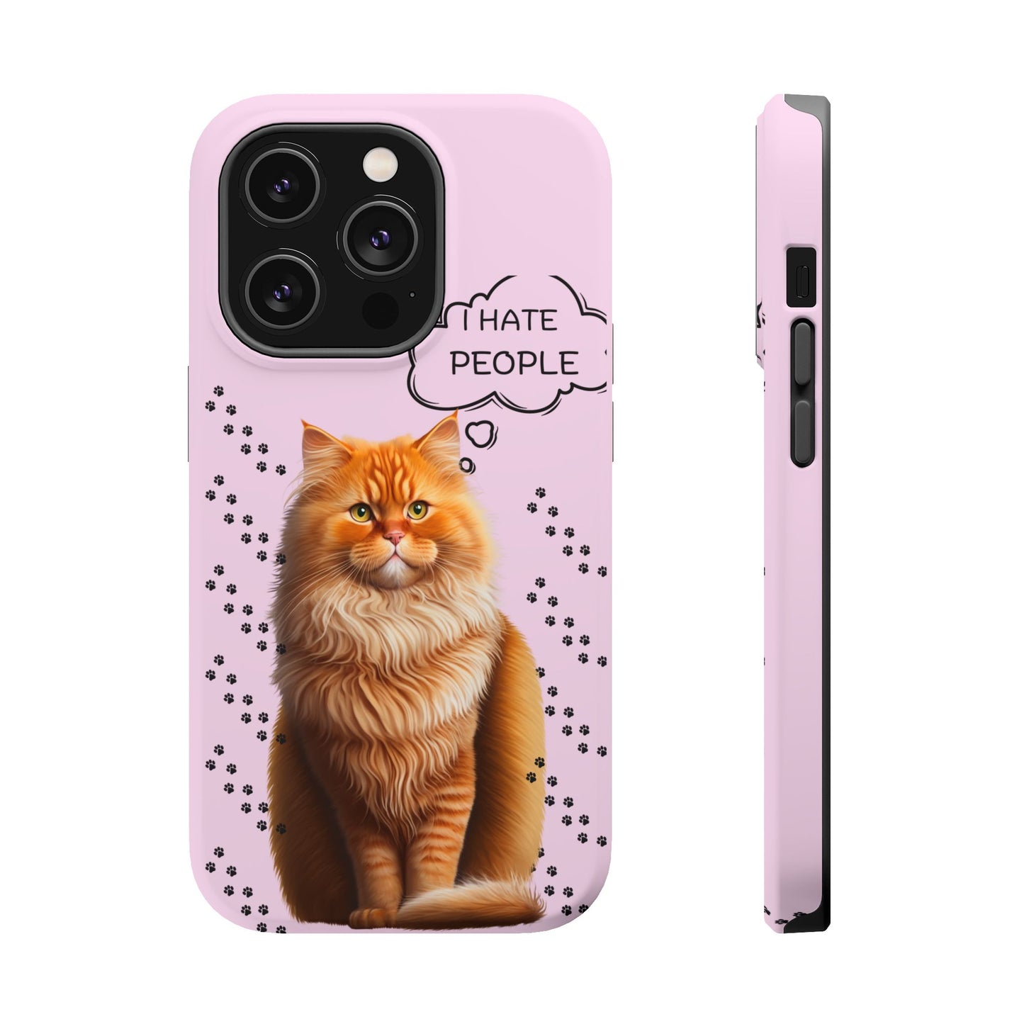 Grumpy Cat "I Hate People" Magnetic Tough iPhone Case – Stylish and Durable Protection