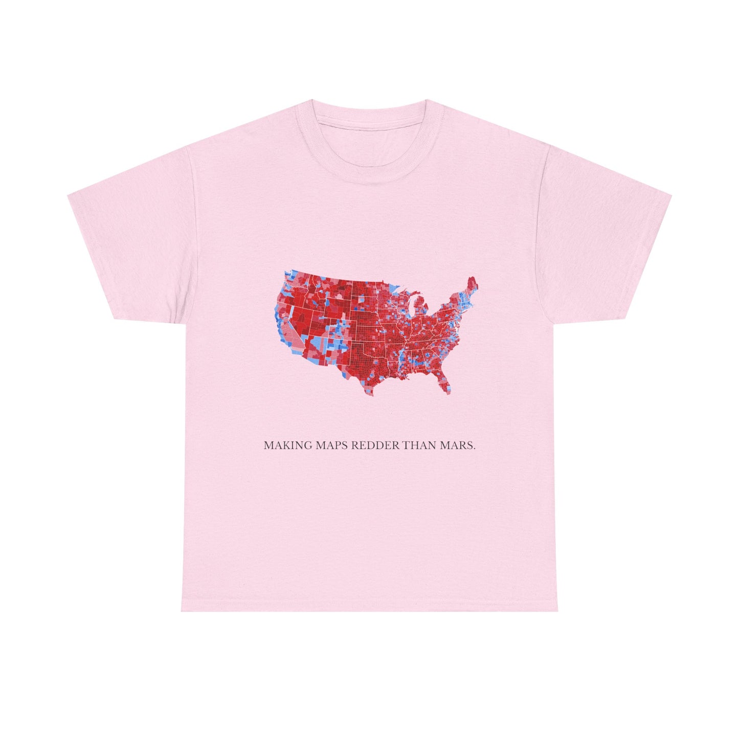 Unisex "Making Maps Redder Than Mars" Cotton T-Shirt – Patriotic USA Map Design