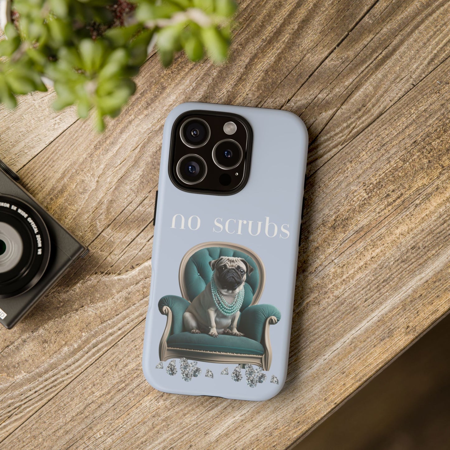 Cute Pug with Jewellery iPhone Tough Case – No Scrubs Edition for iPhone