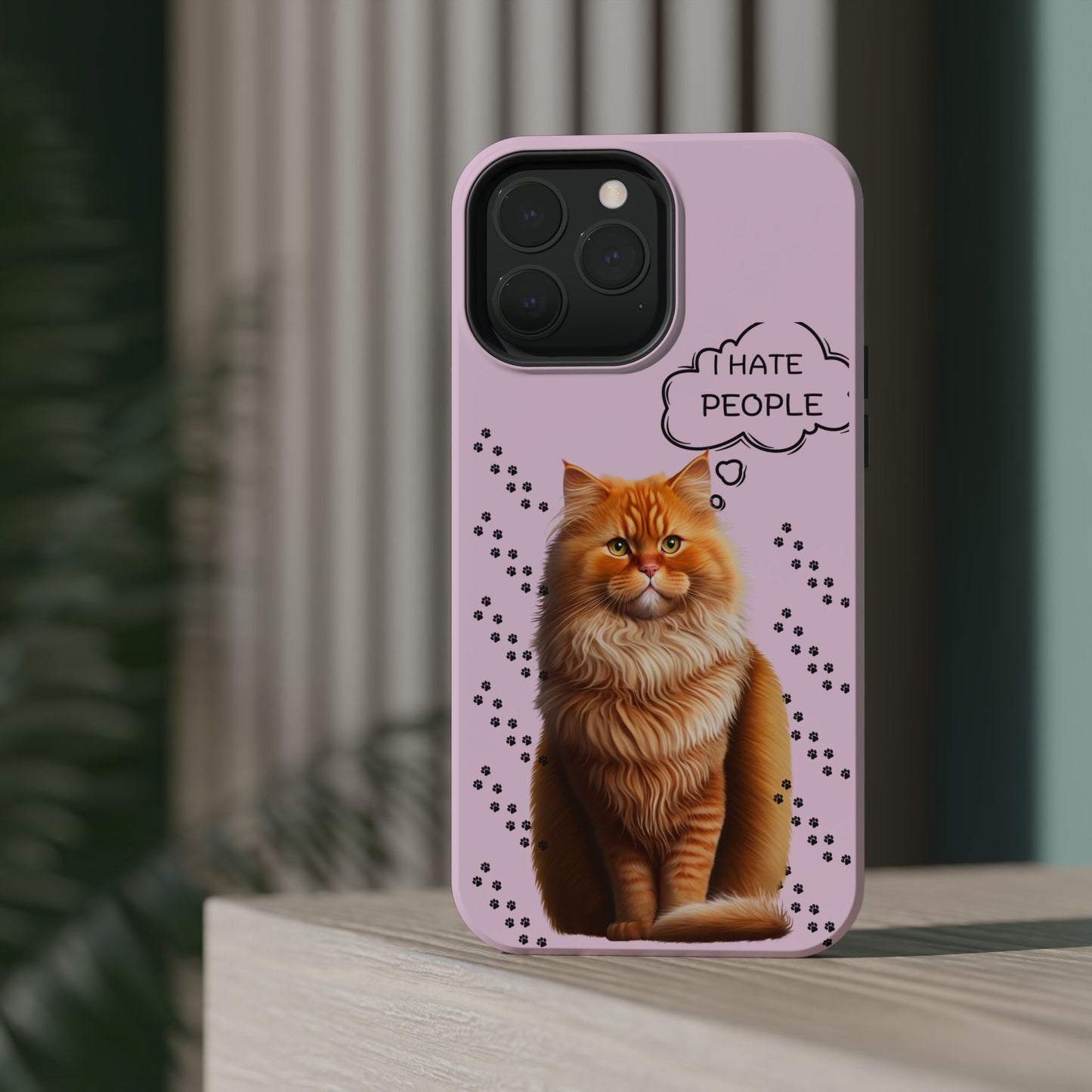 Grumpy Cat "I Hate People" Magnetic Tough iPhone Case – Stylish and Durable Protection