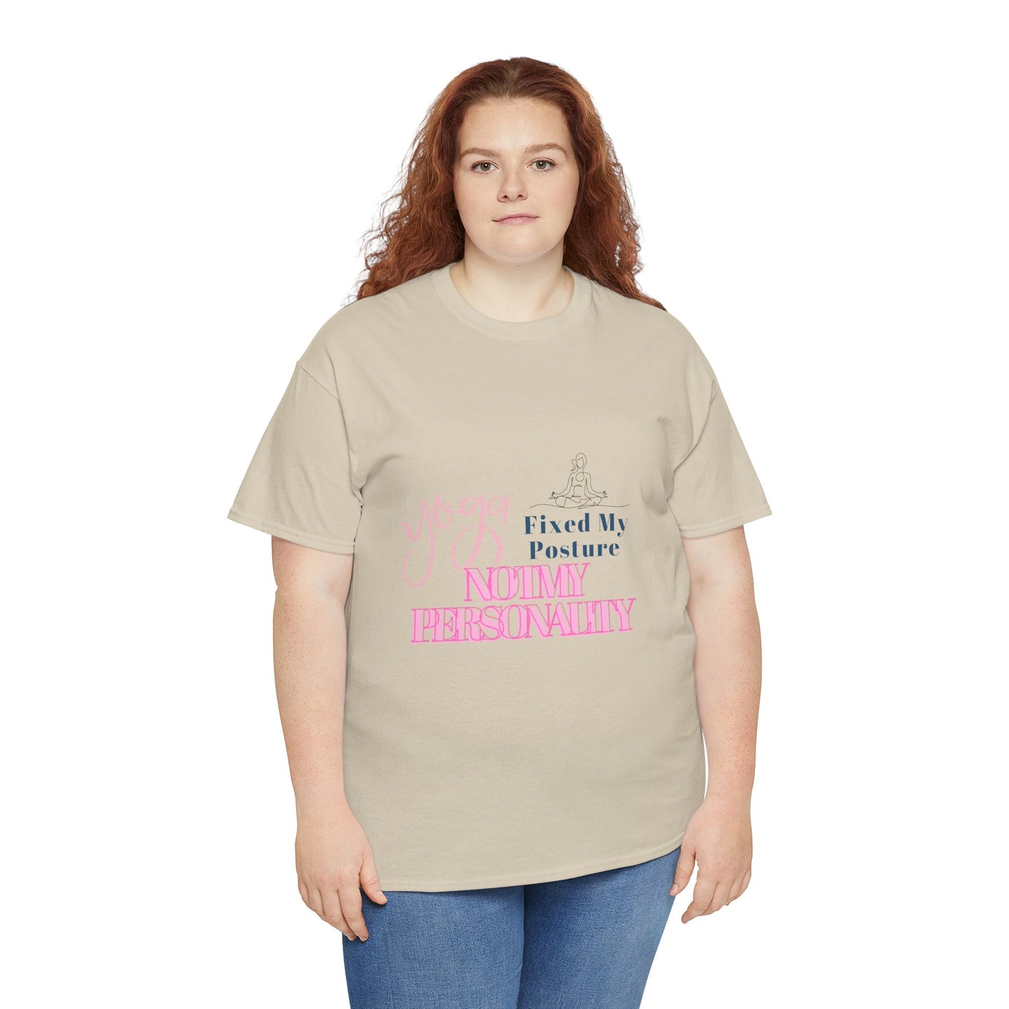 Yoga Fixed My Posture, Not My Personality-Unisex Cotton Tee