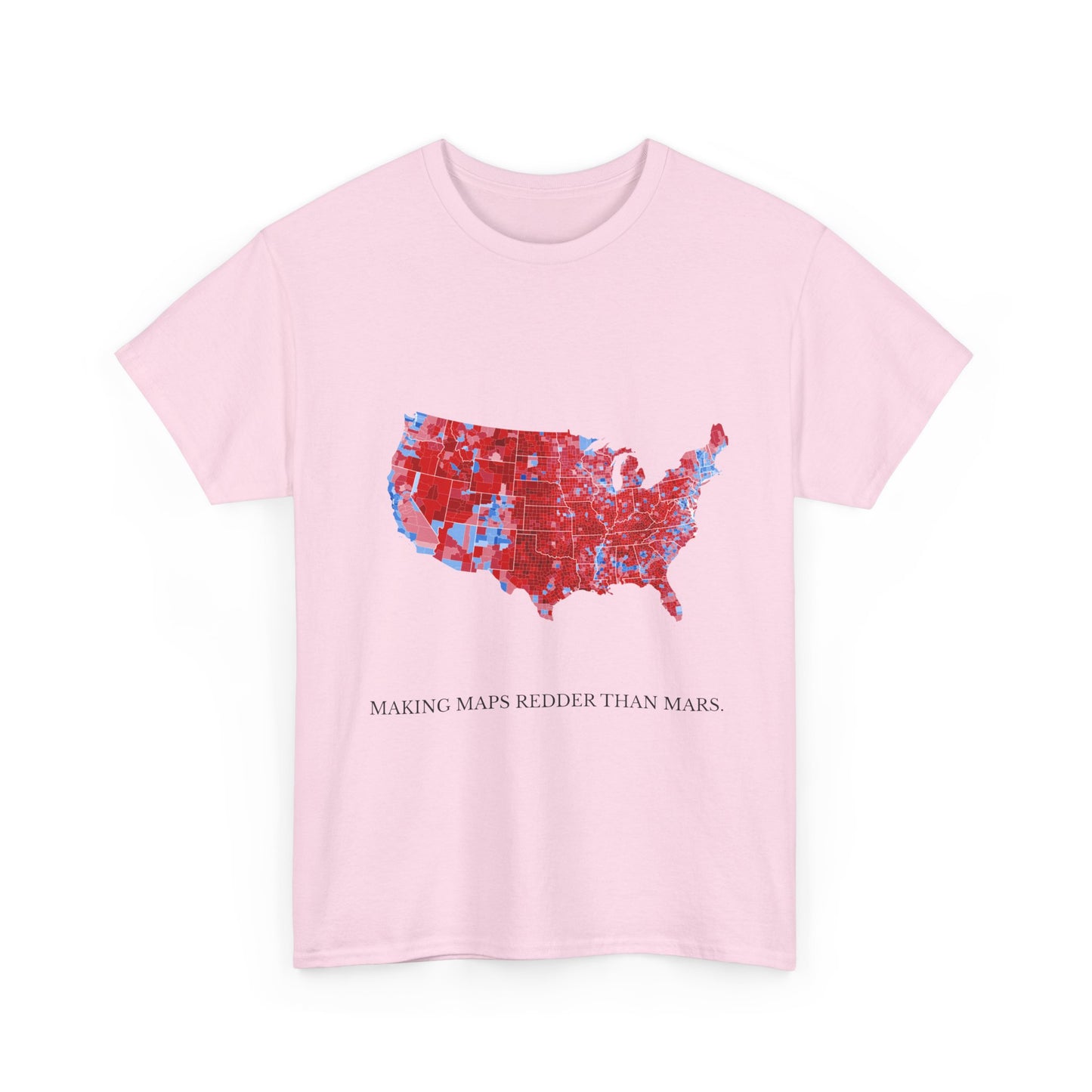Unisex "Making Maps Redder Than Mars" Cotton T-Shirt – Patriotic USA Map Design
