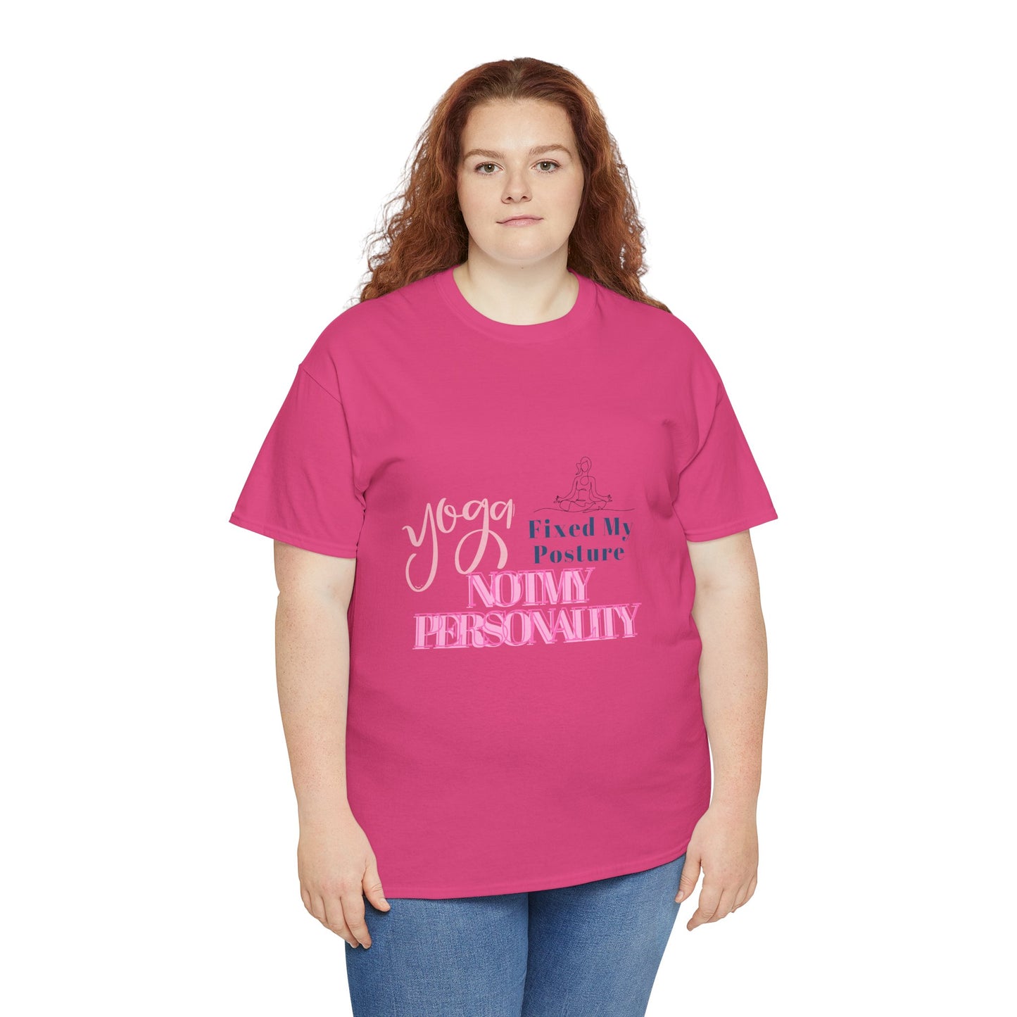 Yoga Fixed My Posture, Not My Personality-Unisex Cotton Tee