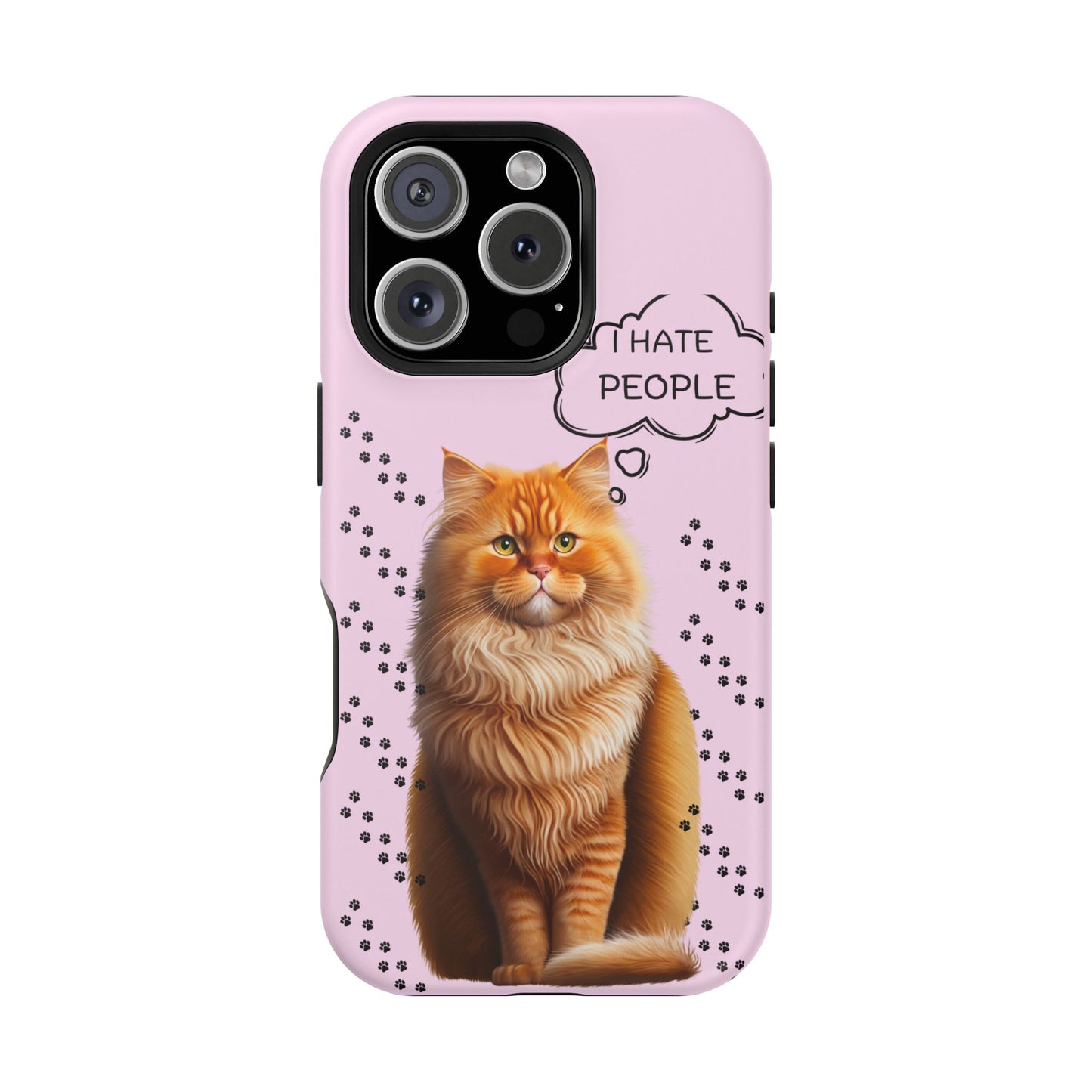 Grumpy Cat "I Hate People" Magnetic Tough iPhone Case – Stylish and Durable Protection