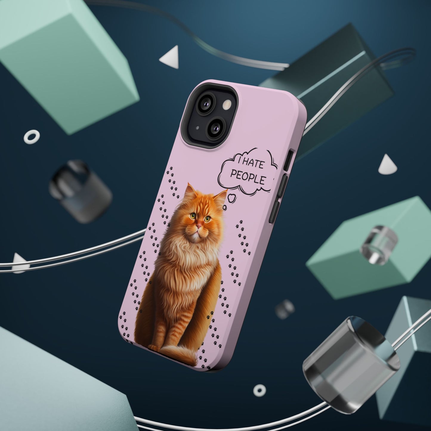 Grumpy Cat "I Hate People" Magnetic Tough iPhone Case – Stylish and Durable Protection