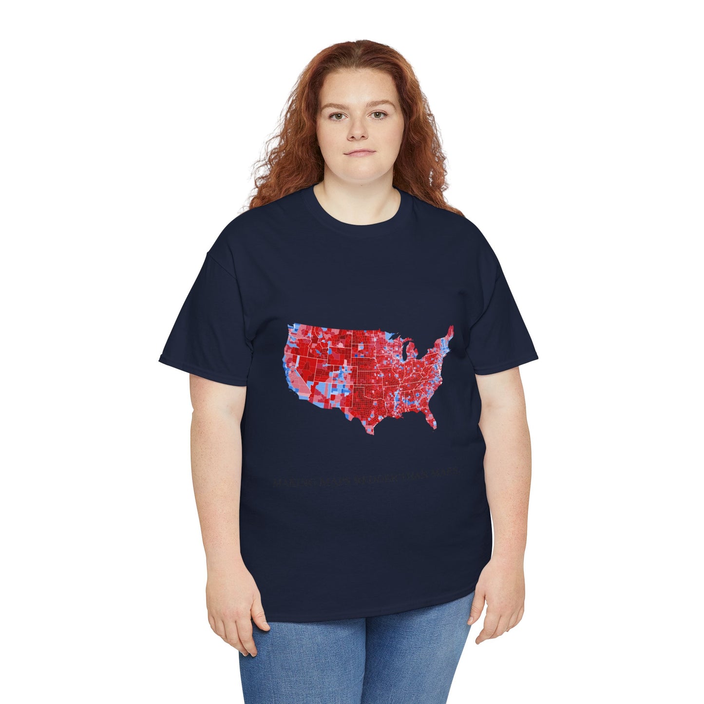 Unisex "Making Maps Redder Than Mars" Cotton T-Shirt – Patriotic USA Map Design
