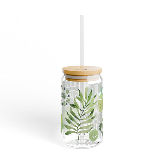Believe in Yourself Eco-Friendly Glass Sipper Cup 16oz (473ml) / Inspirational Drinkware / Perfect Gift for Nature Lovers