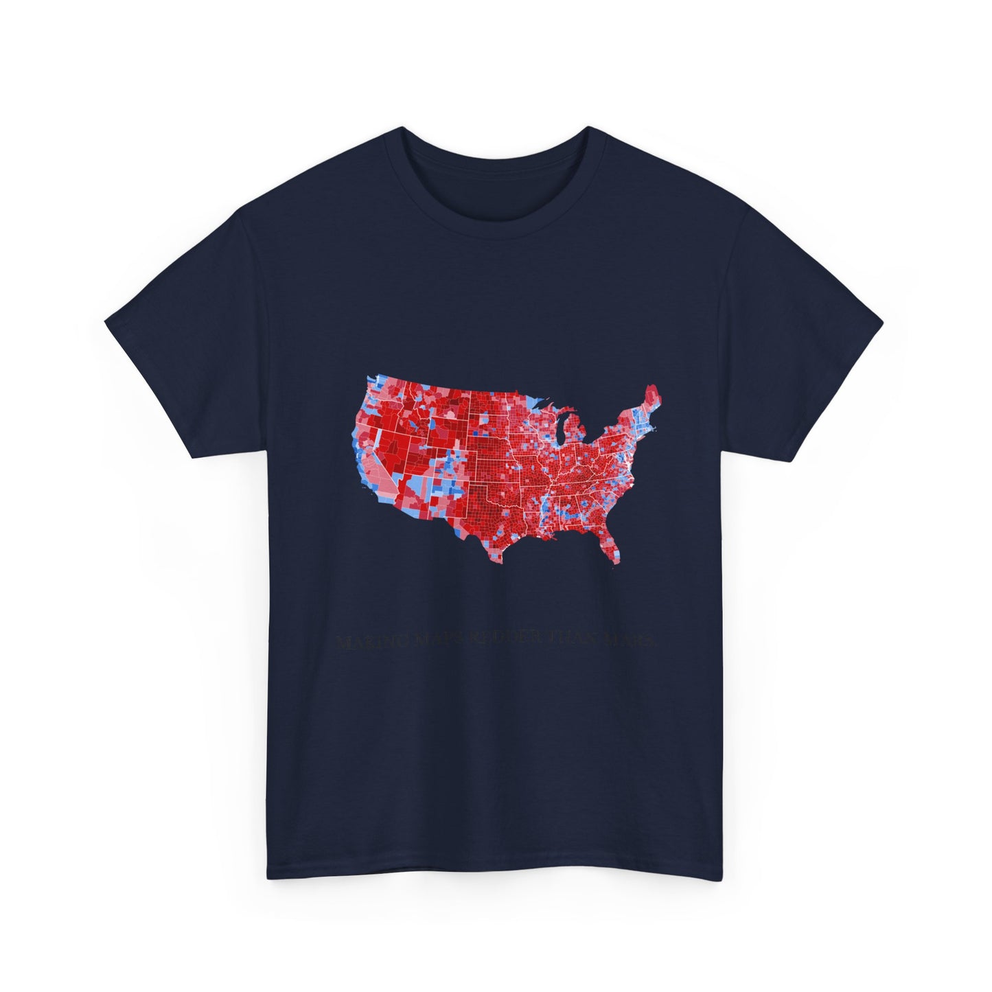Unisex "Making Maps Redder Than Mars" Cotton T-Shirt – Patriotic USA Map Design
