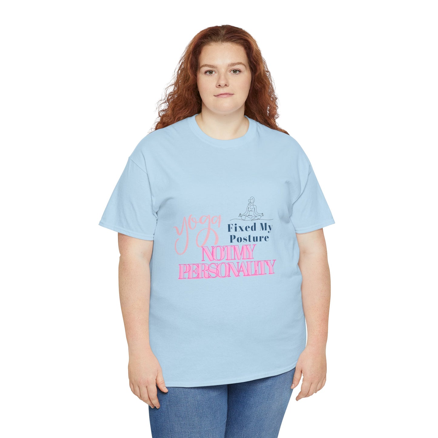 Yoga Fixed My Posture, Not My Personality-Unisex Cotton Tee