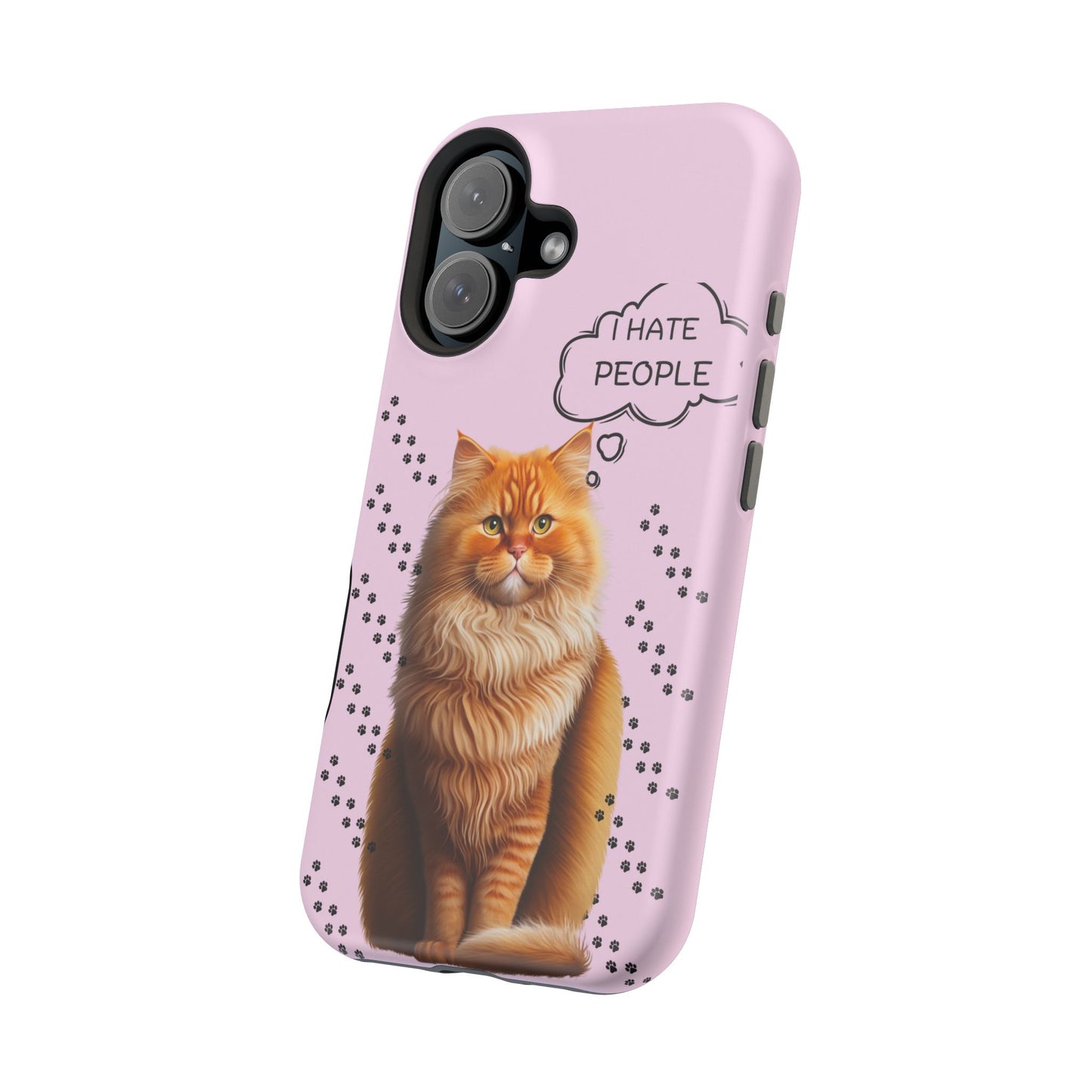 Grumpy Cat "I Hate People" Magnetic Tough iPhone Case – Stylish and Durable Protection