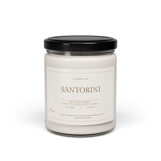 SANTORINI Sea Salt + Orchid Soy Candle, 9oz Non-Toxic, Perfect for Birthdays, Housewarmings, or Simply a Relaxing Escape