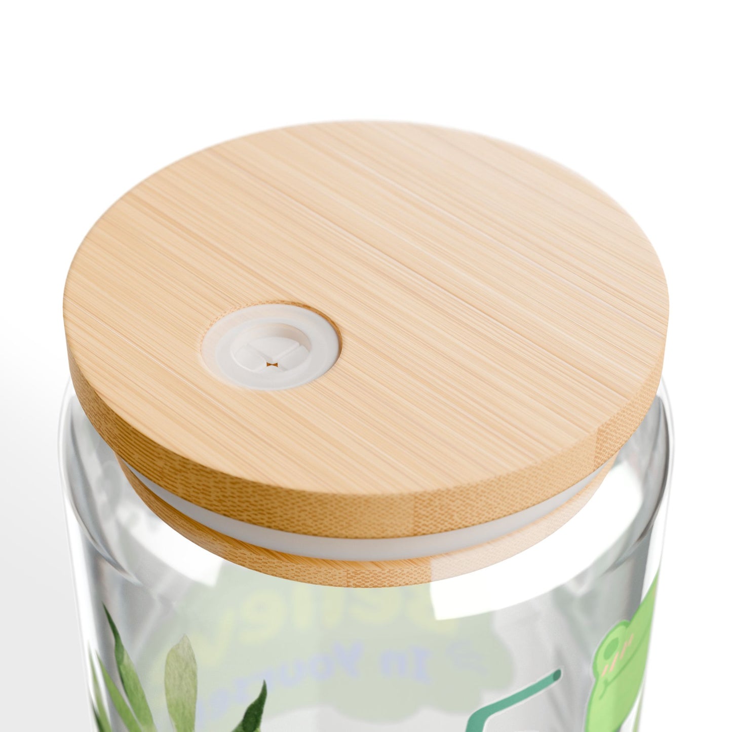 Believe in Yourself Eco-Friendly Glass Sipper Cup 16oz (473ml) / Inspirational Drinkware / Perfect Gift for Nature Lovers