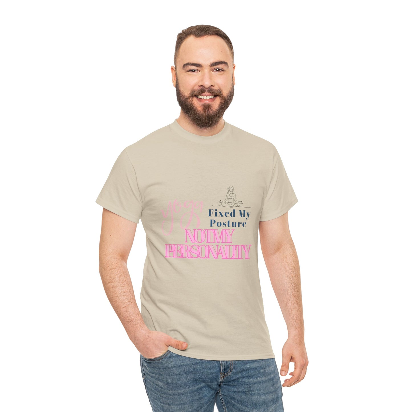 Yoga Fixed My Posture, Not My Personality-Unisex Cotton Tee