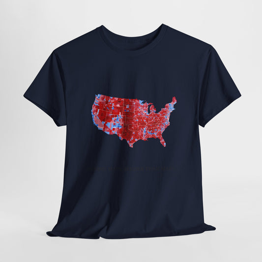 Unisex "Making Maps Redder Than Mars" Cotton T-Shirt – Patriotic USA Map Design