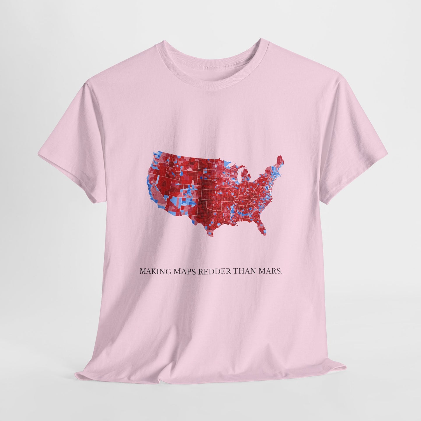 Unisex "Making Maps Redder Than Mars" Cotton T-Shirt – Patriotic USA Map Design