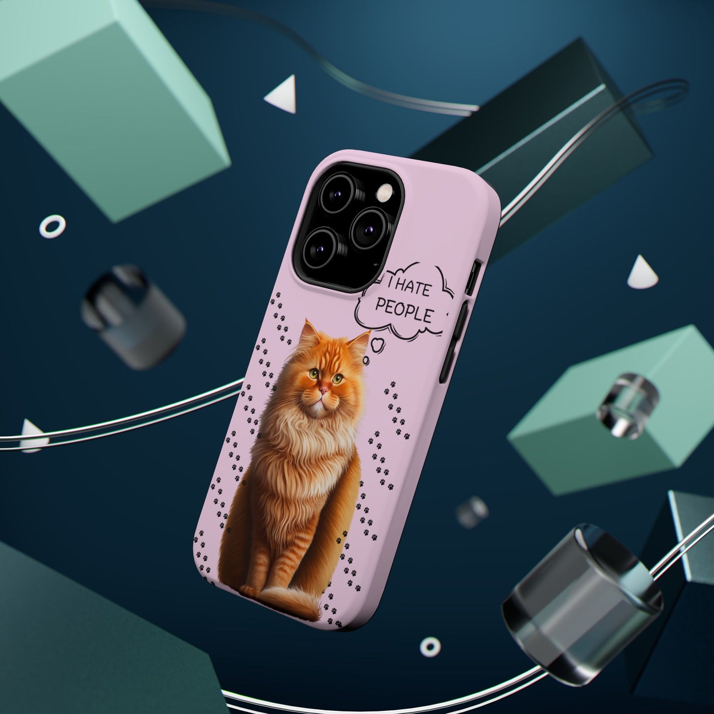 Grumpy Cat "I Hate People" Magnetic Tough iPhone Case – Stylish and Durable Protection