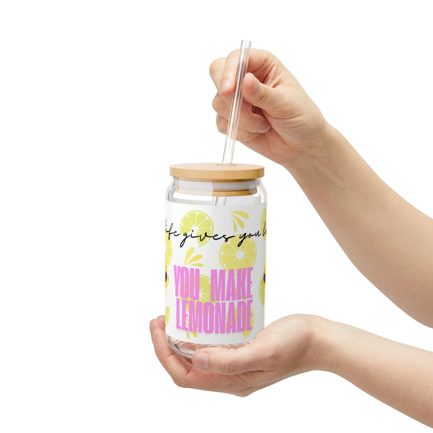 When Life Gives You Lemons" Sipper Glass with Style!