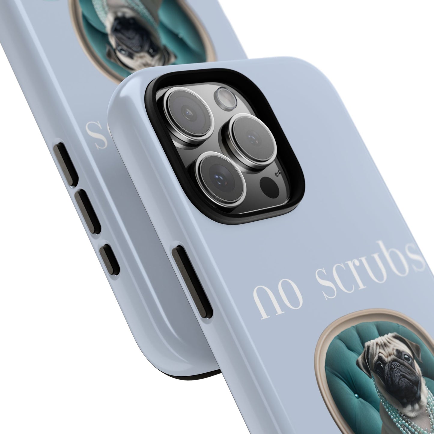 Cute Pug with Jewellery iPhone Tough Case – No Scrubs Edition for iPhone