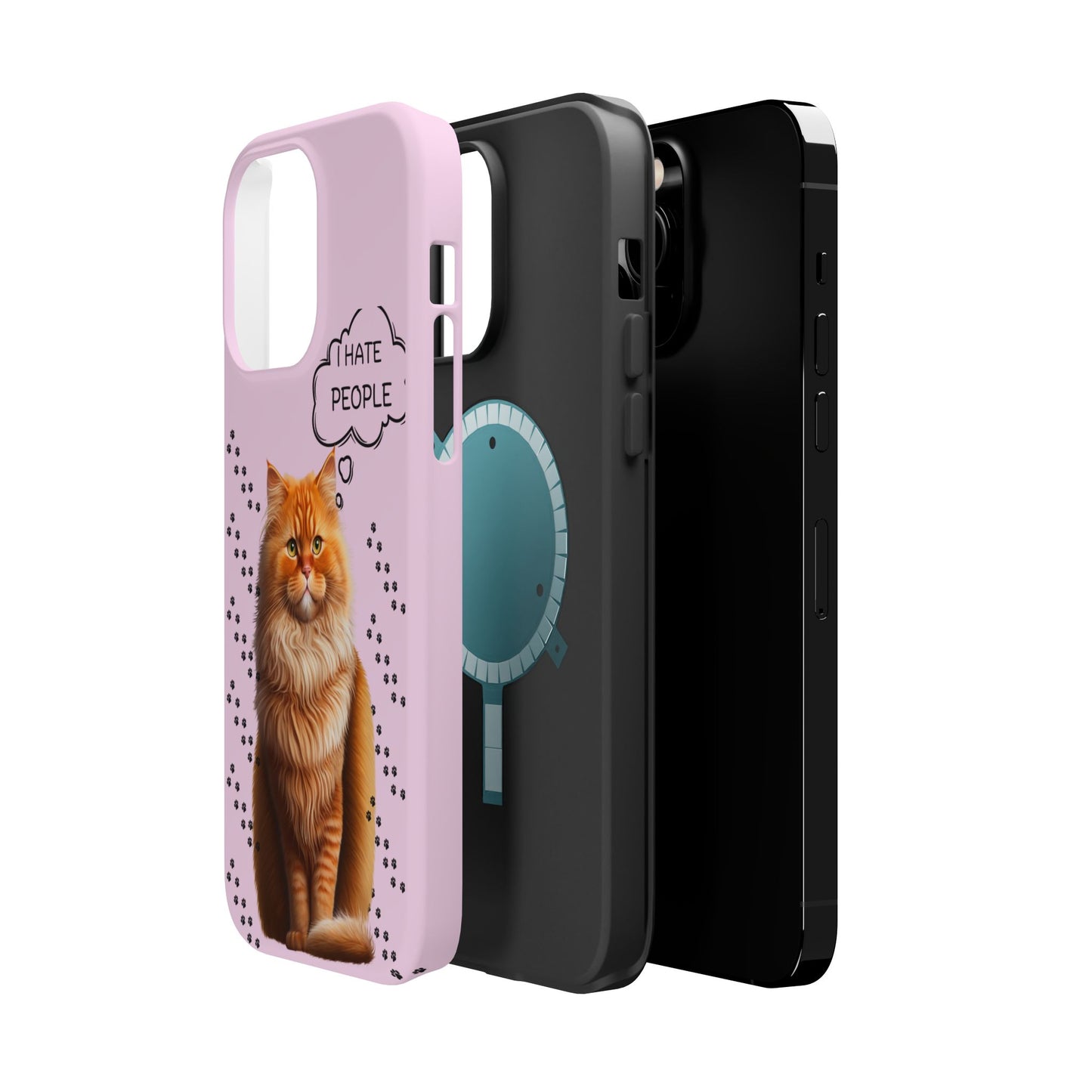 Grumpy Cat "I Hate People" Magnetic Tough iPhone Case – Stylish and Durable Protection