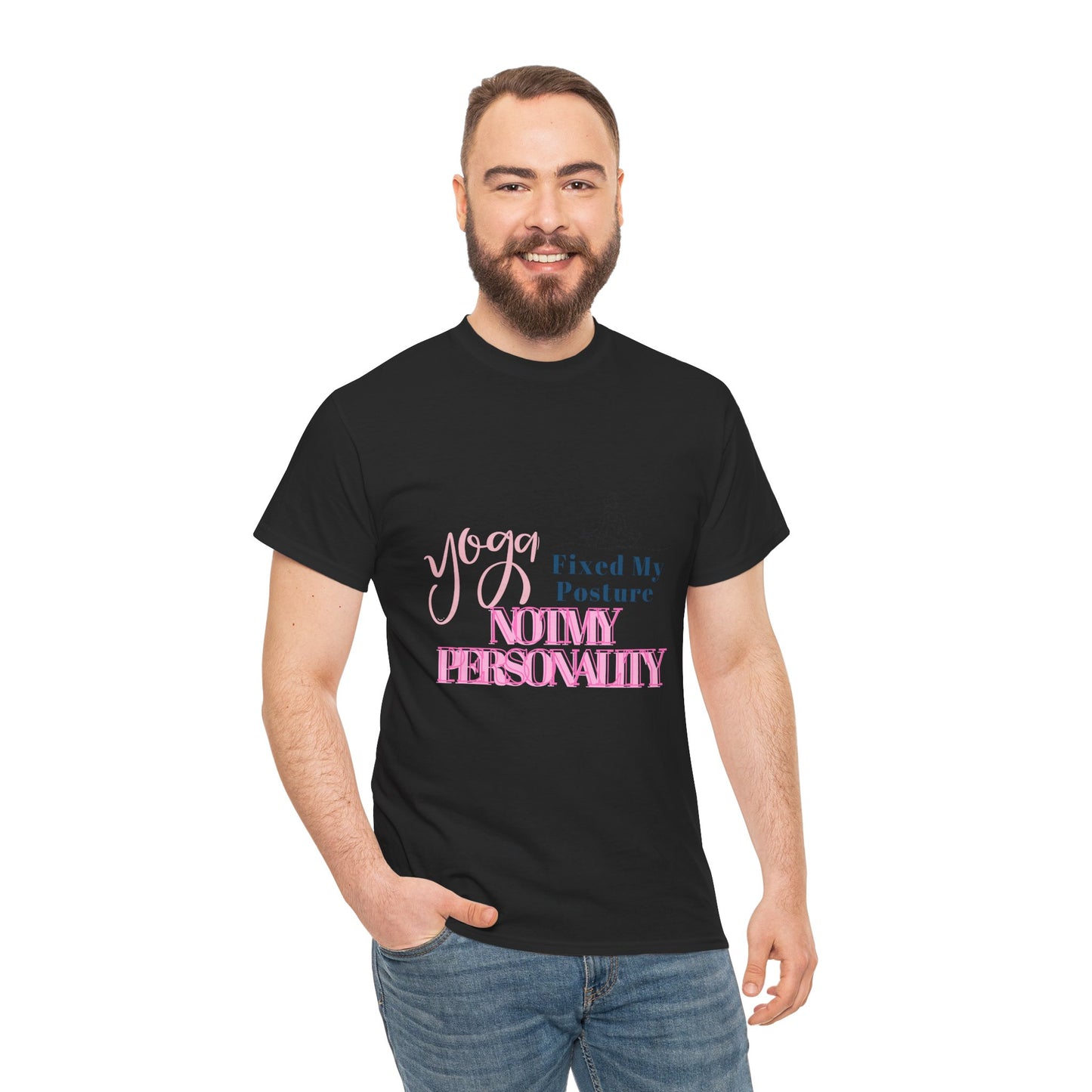 Yoga Fixed My Posture, Not My Personality-Unisex Cotton Tee