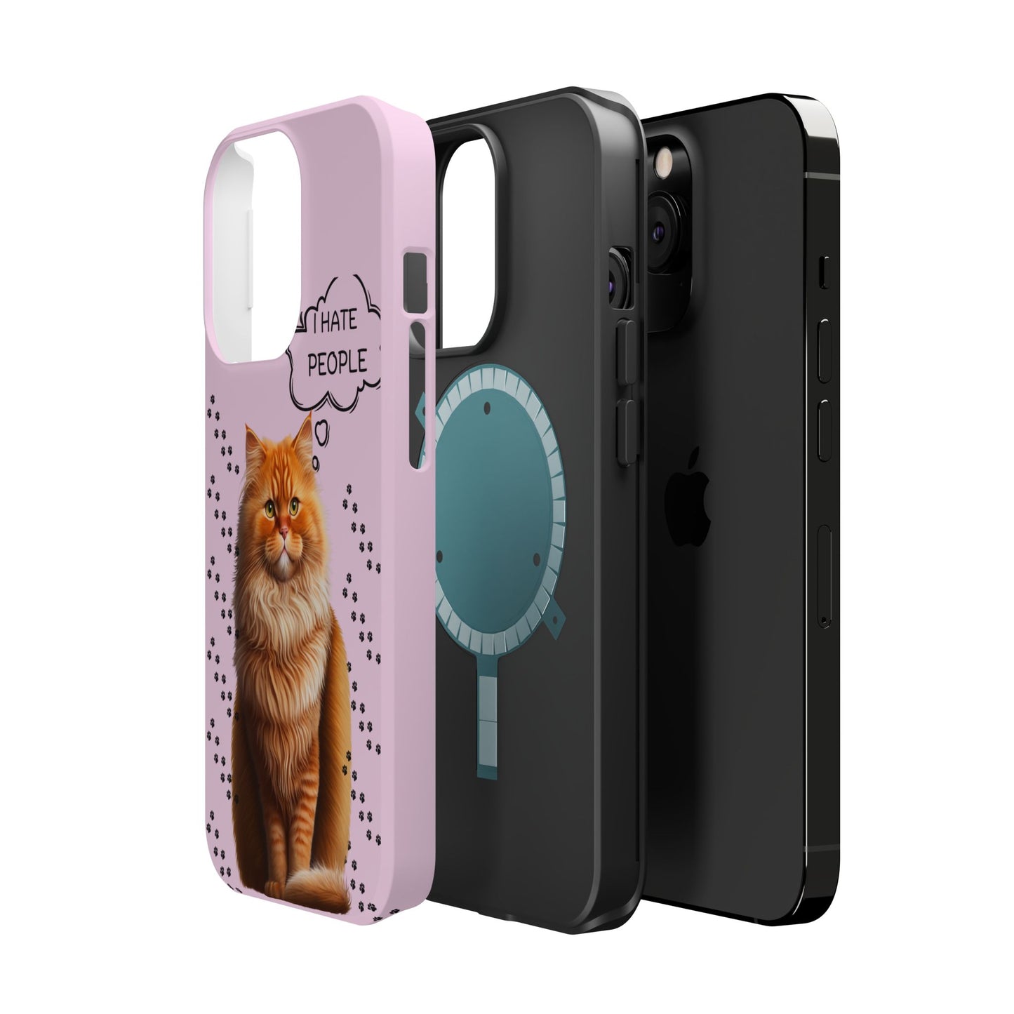 Grumpy Cat "I Hate People" Magnetic Tough iPhone Case – Stylish and Durable Protection