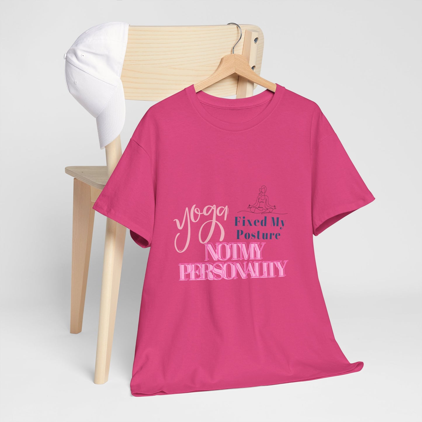 Yoga Fixed My Posture, Not My Personality-Unisex Cotton Tee