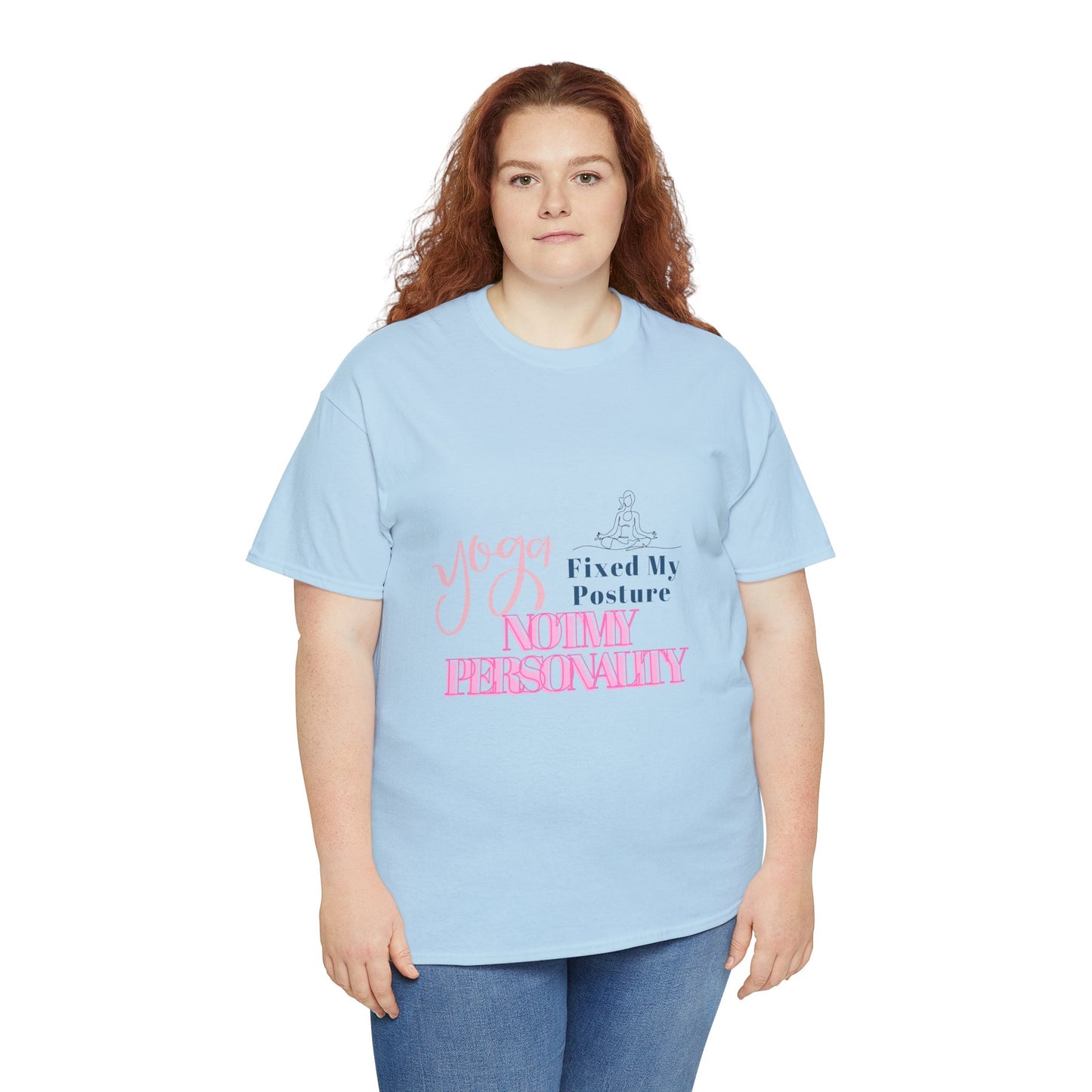 Yoga Fixed My Posture, Not My Personality-Unisex Cotton Tee