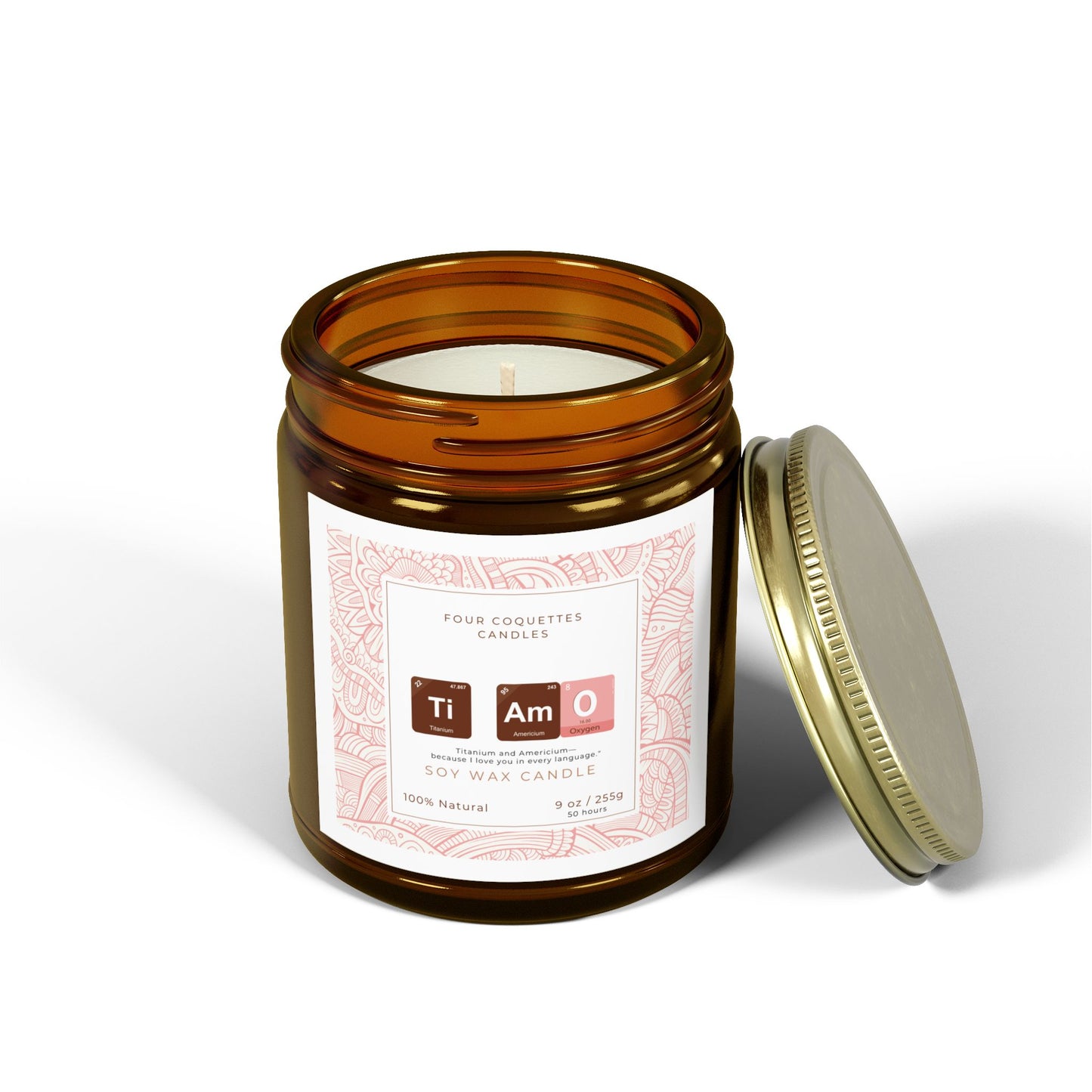 Ti Amo Periodic Table Soy Wax Candle – Love That Smells as Good as It Feels