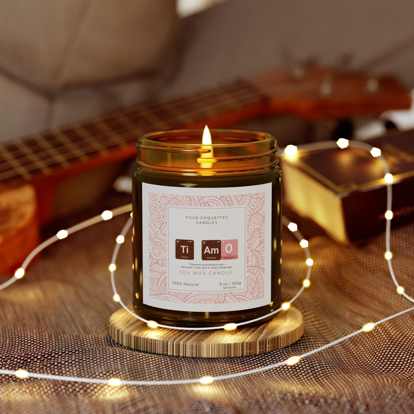 Ti Amo Periodic Table Soy Wax Candle – Love That Smells as Good as It Feels