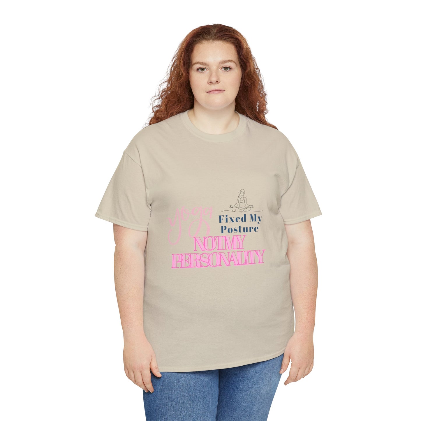 Yoga Fixed My Posture, Not My Personality-Unisex Cotton Tee
