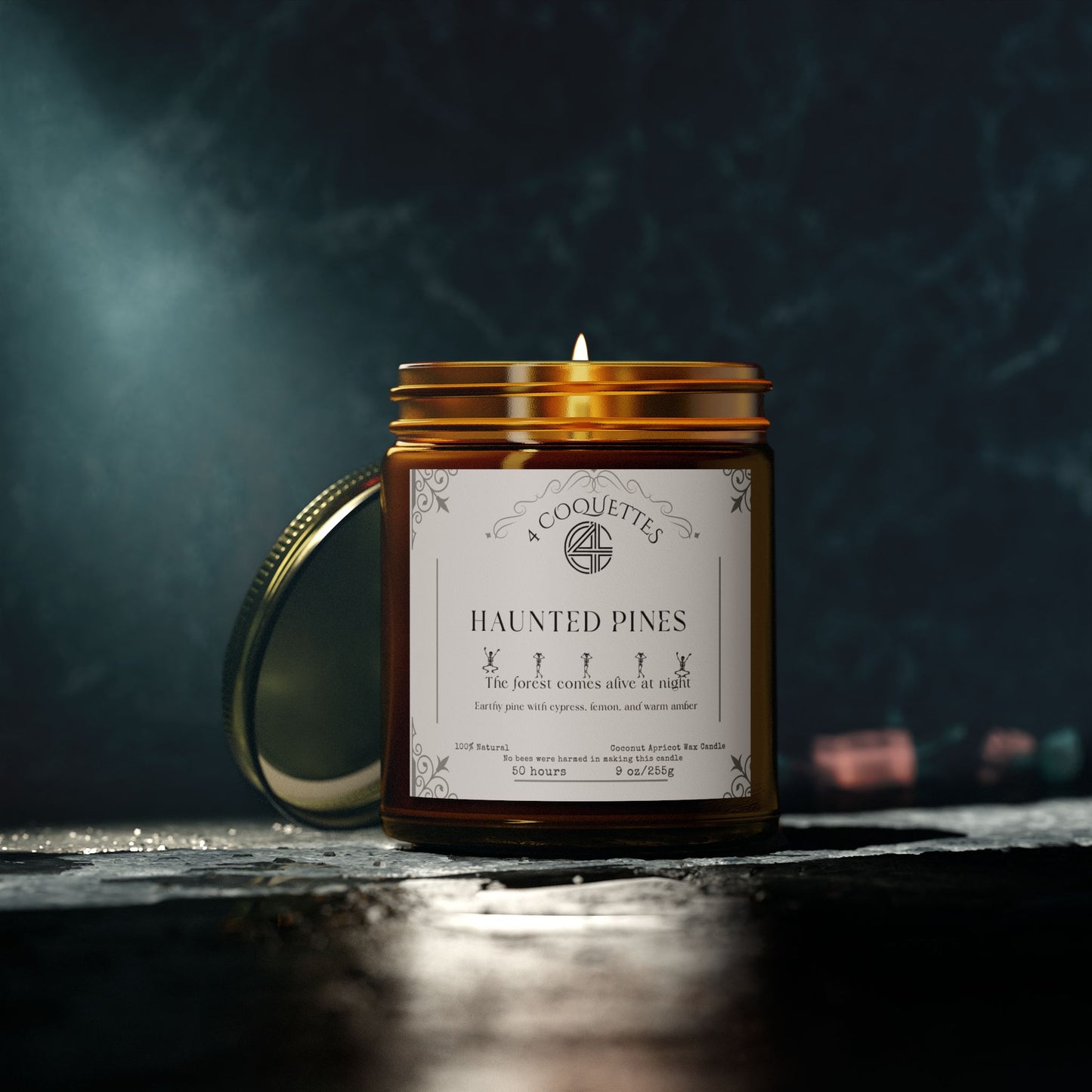 Funny Candle , Haunted Pines, 9oz Non-Toxic, Spooky Candle, Best Friend Gift, Halloween Decor, Birthdays & Housewarmings.