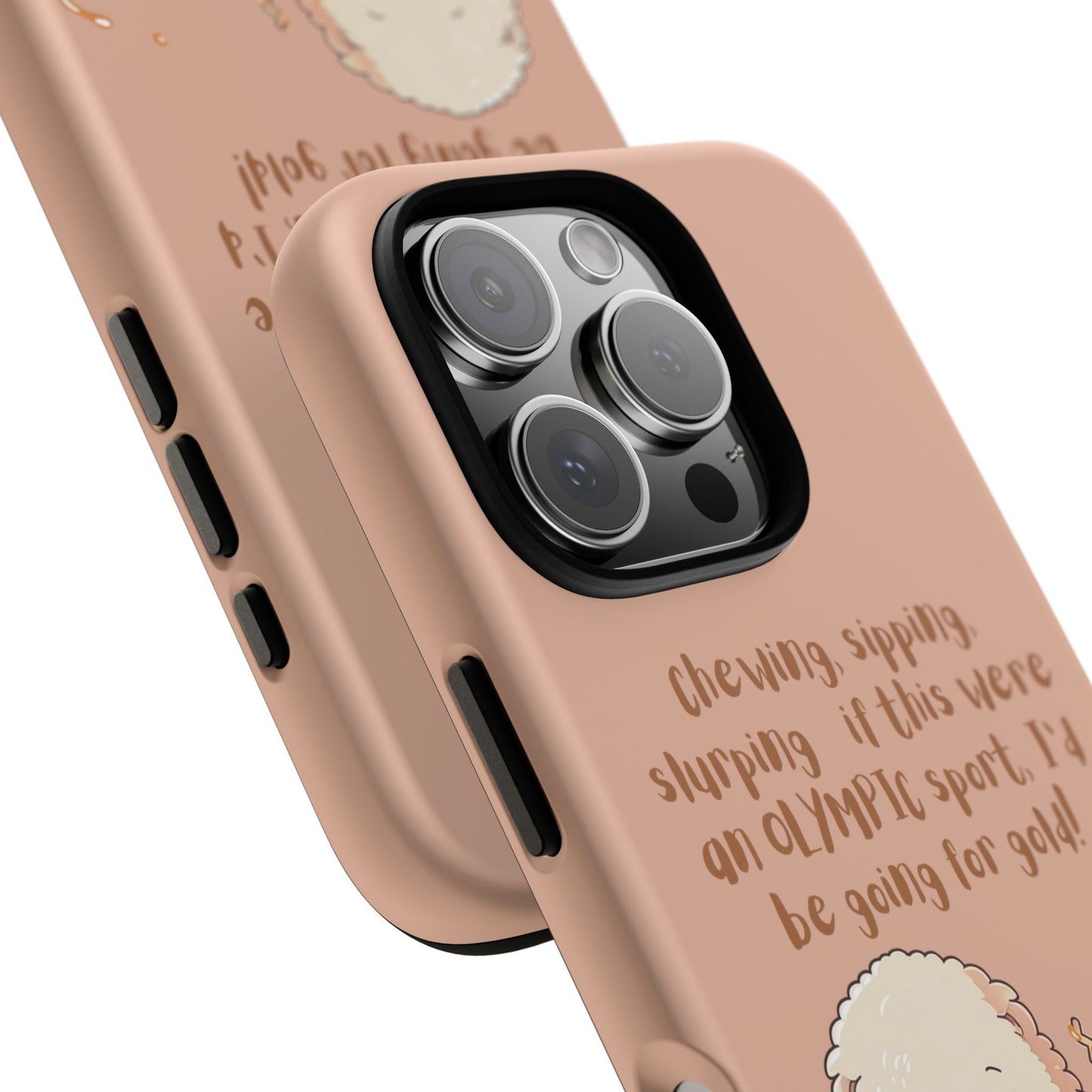 Dog Enjoying Ramen iPhone Tough Case – Cute and Fun Design for iPhone XR to iPhone 16 Pro Max
