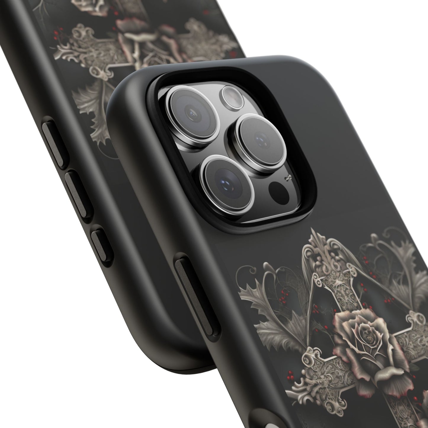 Gothic Elegance Cross Tough iPhone Case – Bold Protection with a Stylish Edge