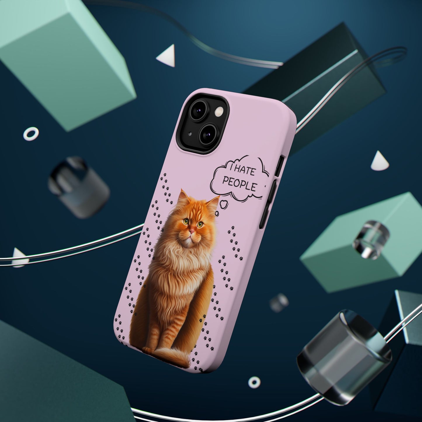Grumpy Cat "I Hate People" Magnetic Tough iPhone Case – Stylish and Durable Protection