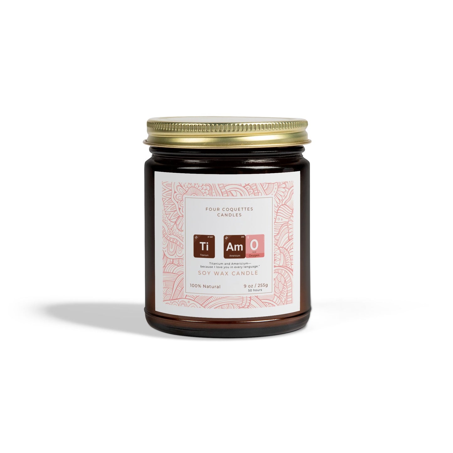Ti Amo Periodic Table Soy Wax Candle – Love That Smells as Good as It Feels