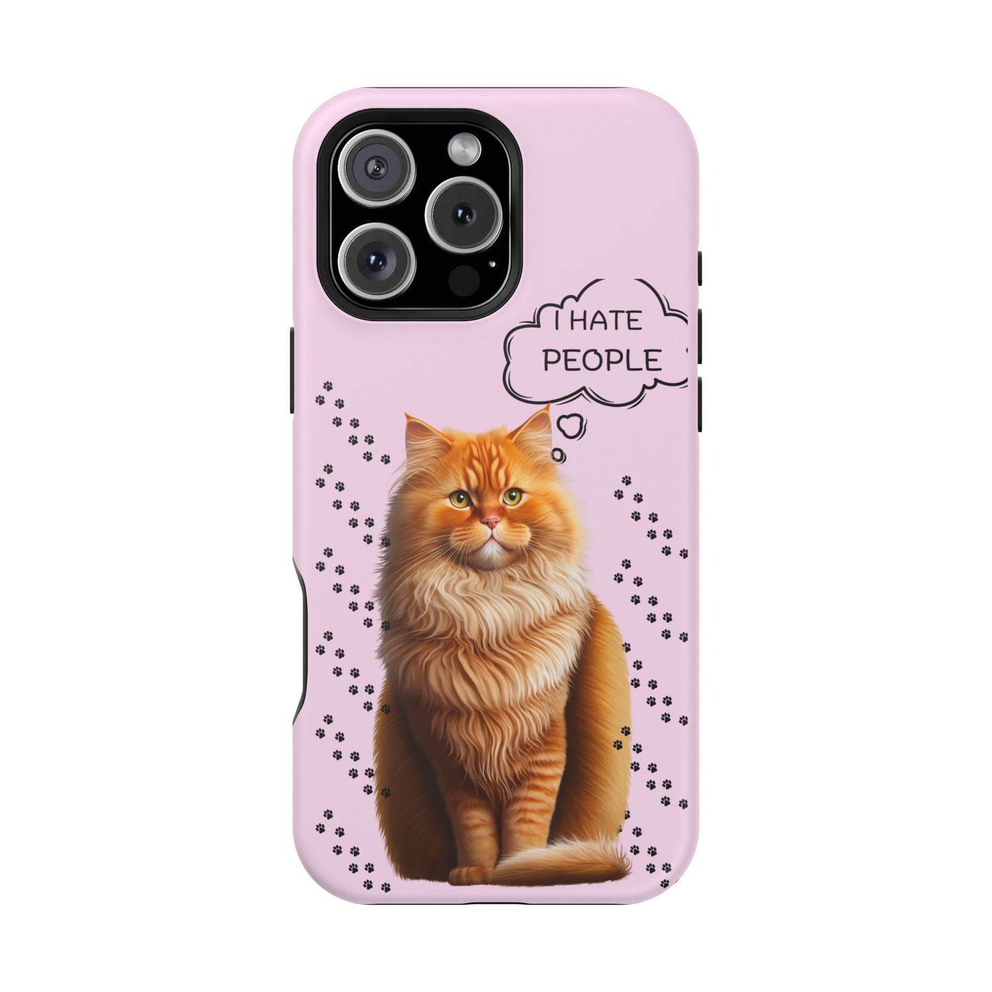 Grumpy Cat "I Hate People" Magnetic Tough iPhone Case – Stylish and Durable Protection