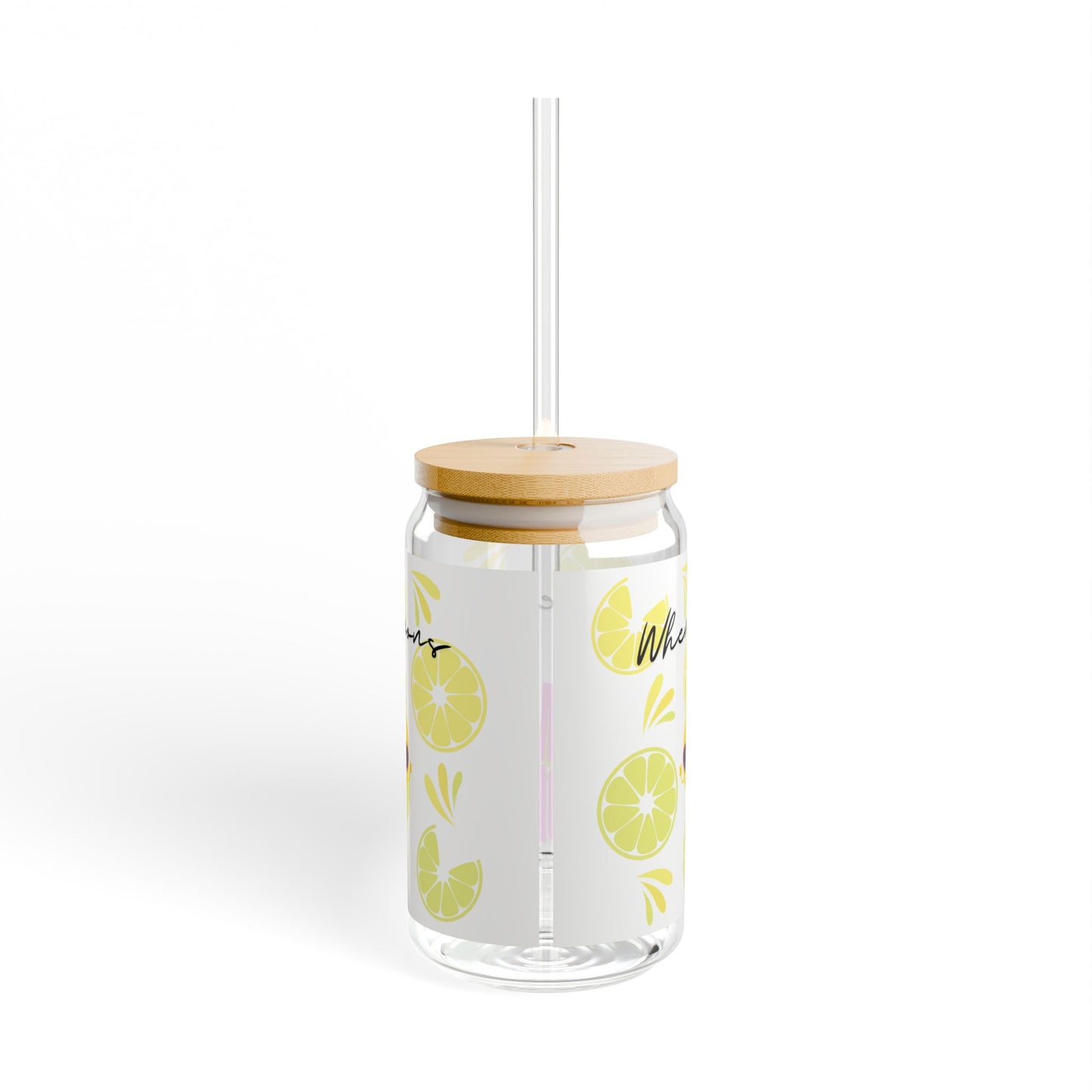 When Life Gives You Lemons" Sipper Glass with Style!