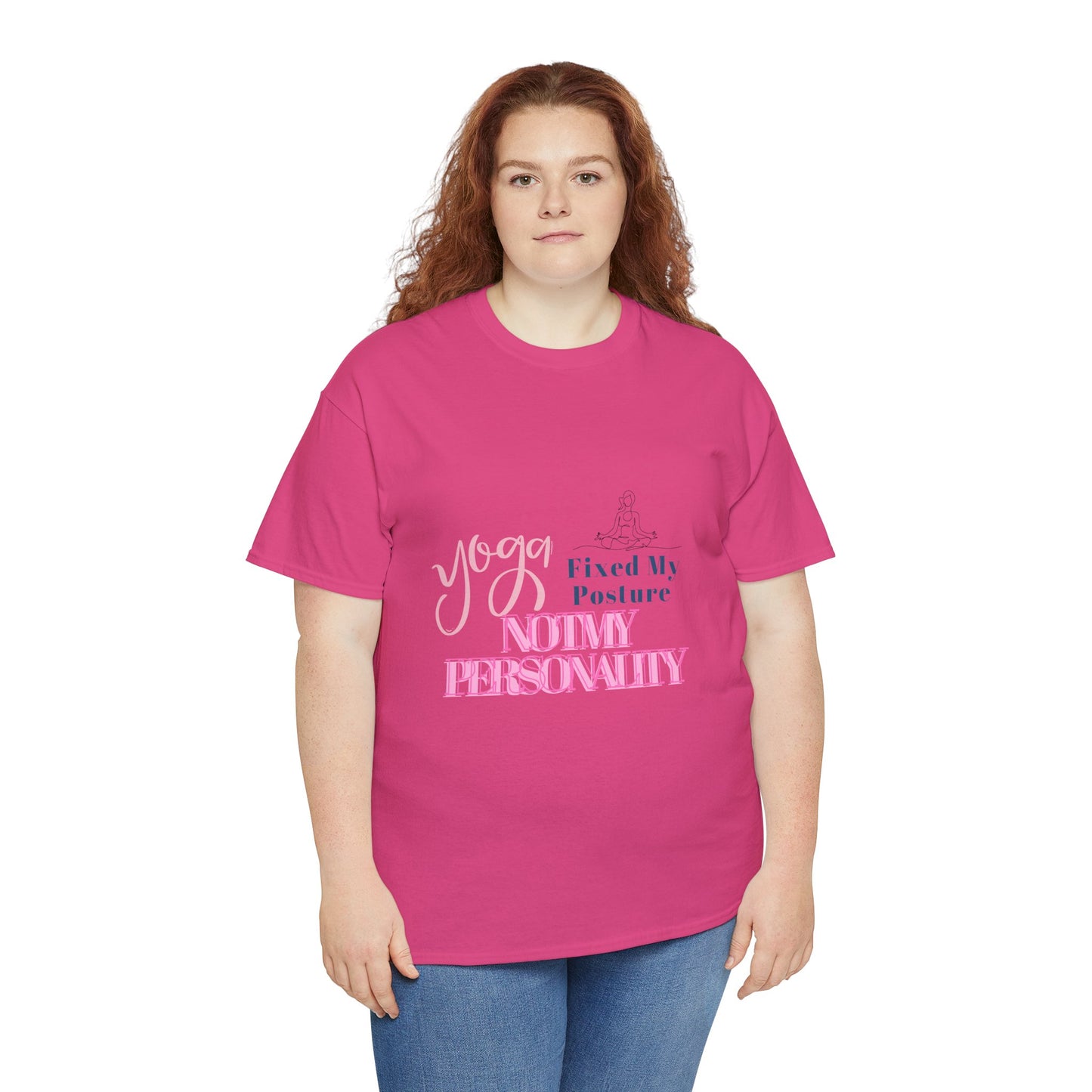 Yoga Fixed My Posture, Not My Personality-Unisex Cotton Tee