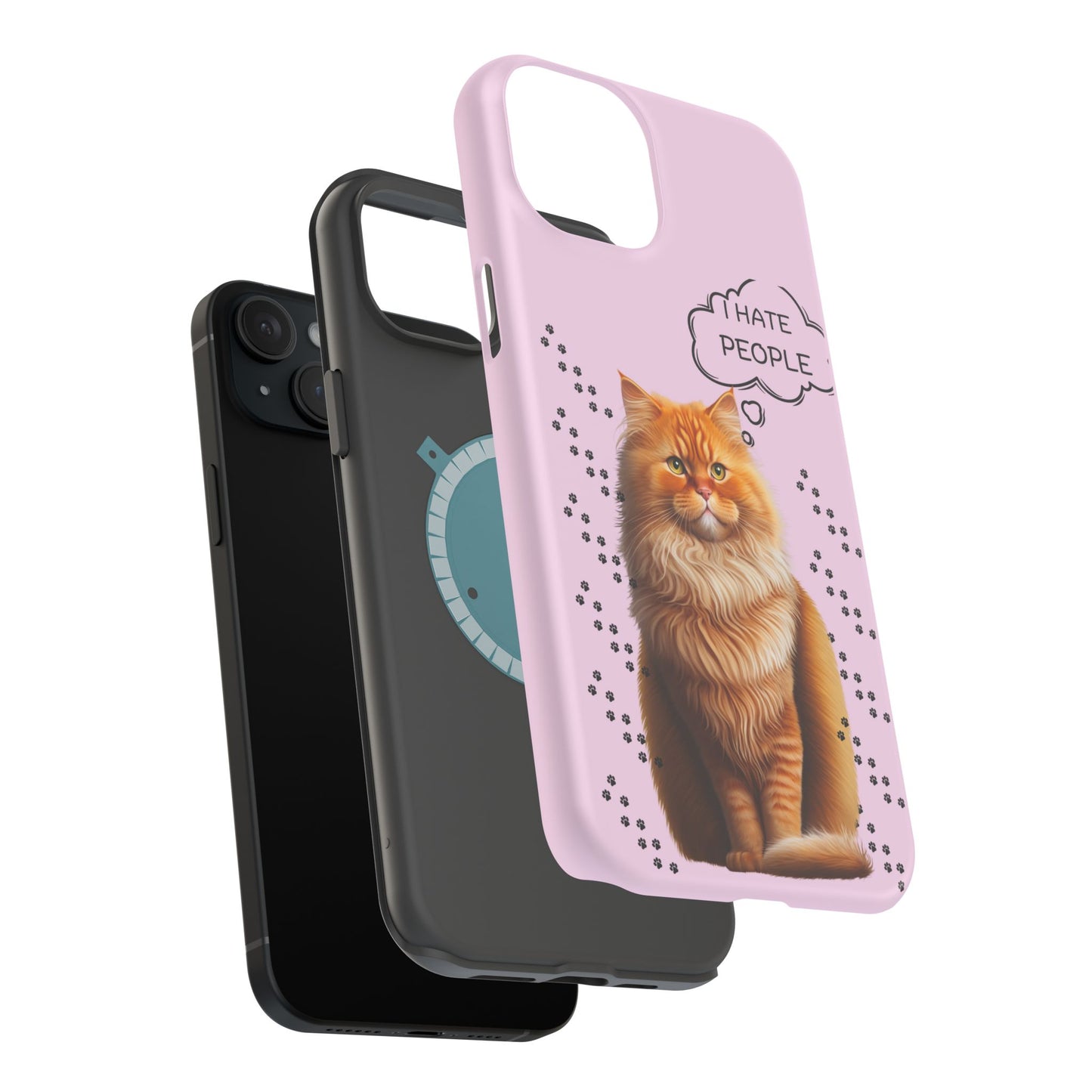 Grumpy Cat "I Hate People" Magnetic Tough iPhone Case – Stylish and Durable Protection