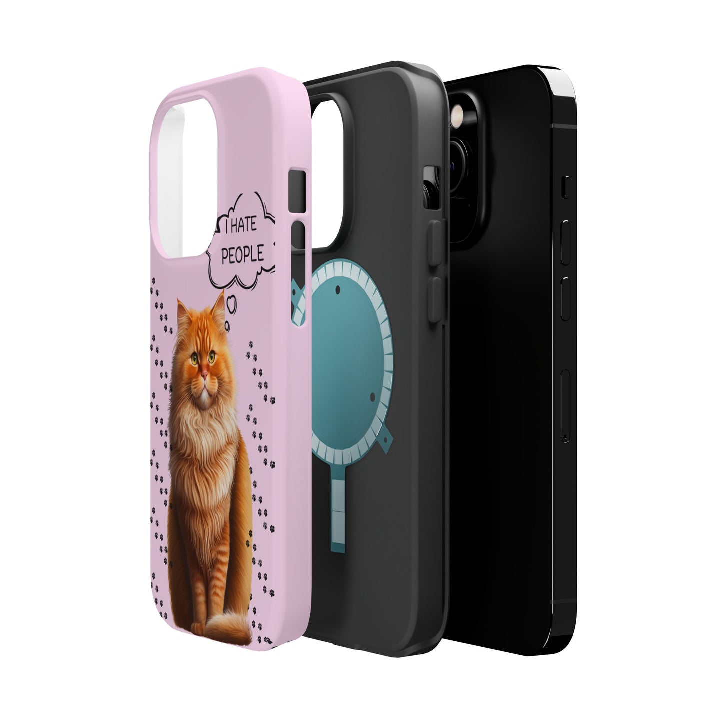 Grumpy Cat "I Hate People" Magnetic Tough iPhone Case – Stylish and Durable Protection