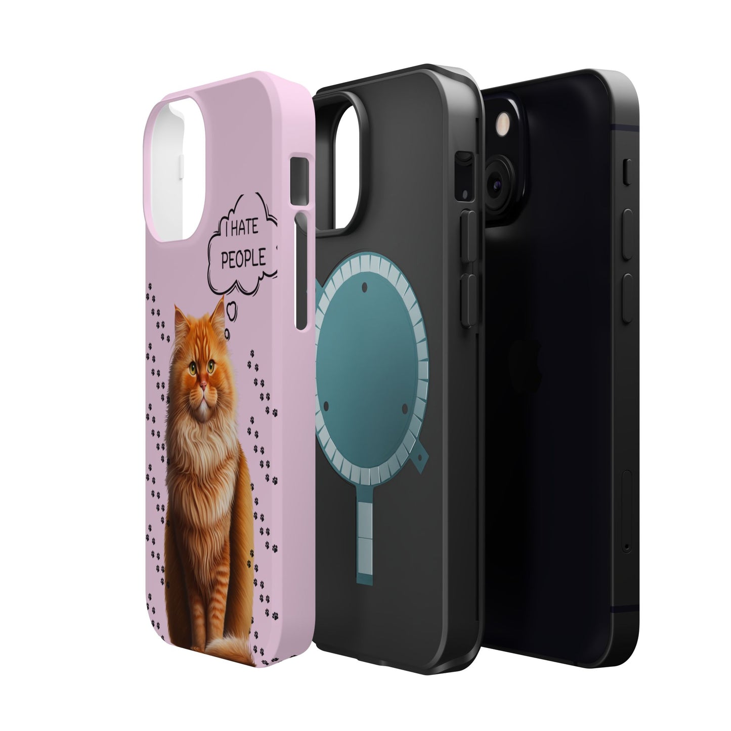 Grumpy Cat "I Hate People" Magnetic Tough iPhone Case – Stylish and Durable Protection