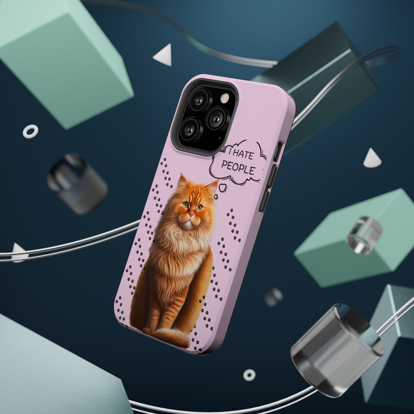 Grumpy Cat "I Hate People" Magnetic Tough iPhone Case – Stylish and Durable Protection