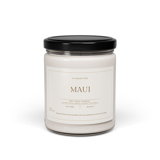 MAUI  Peppered Passionfruit Soy Candle, 9oz Non-Toxic, Perfect for Birthdays, Housewarmings, or Simply a Tropical Escape