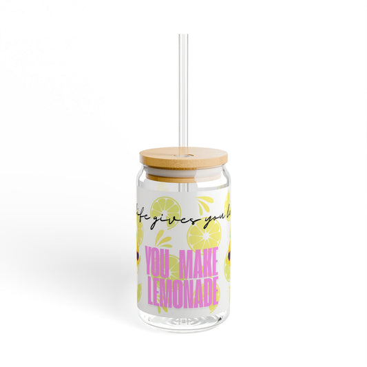 When Life Gives You Lemons" Sipper Glass with Style!