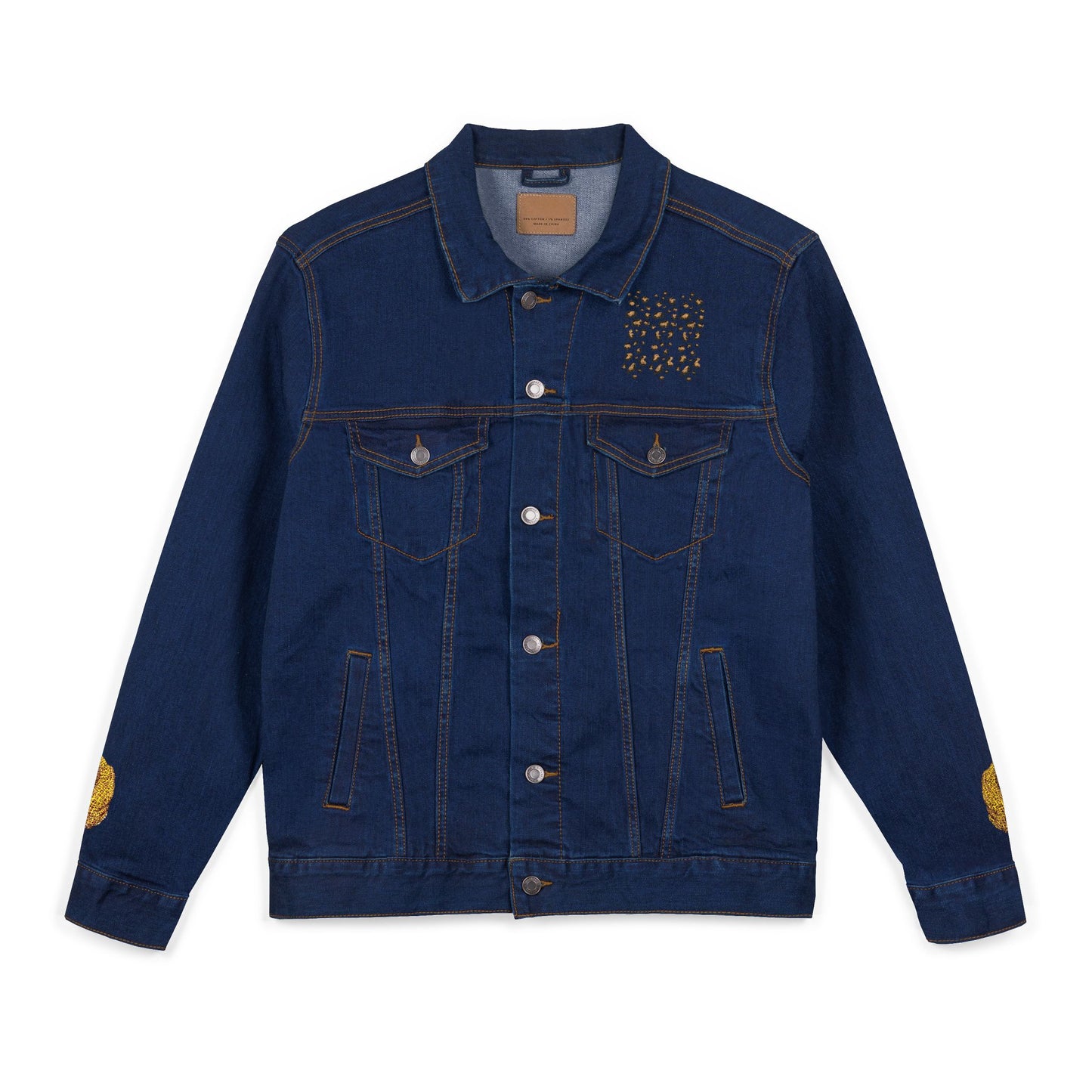 Chase Your Dreams Cheetah Embroidered Unisex Denim Jacket