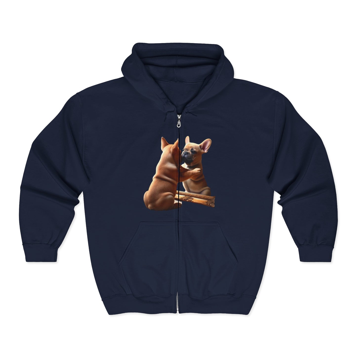 Empowering Zip-Up Hoodie, Mirror Is My Best Friend, Courage Over Emotions, Unisex Fleece Hoodie, Motivational Gift