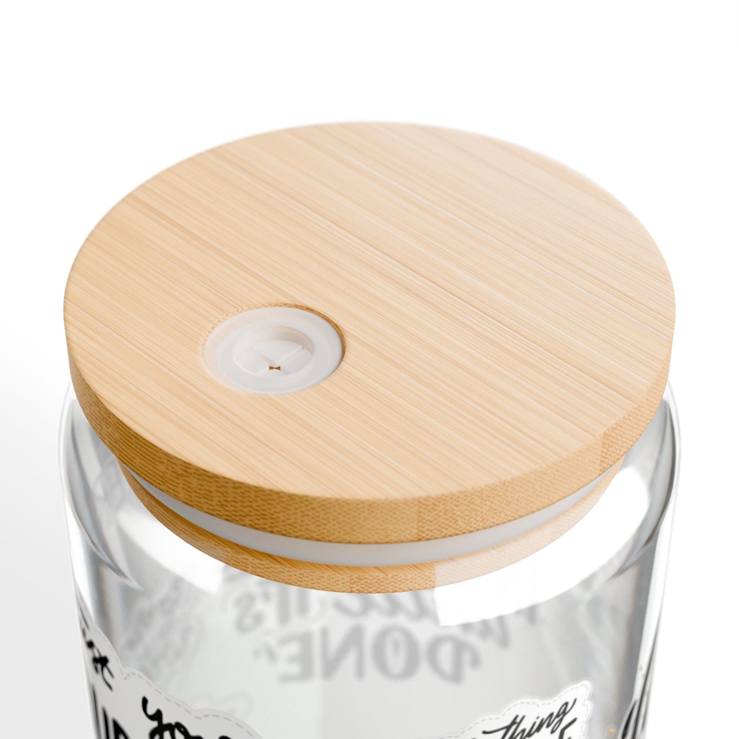 Daily Affirmations Glass Sipper Cup 16oz (473ml) / Empowerment Drinkware / Perfect Gift for Her
